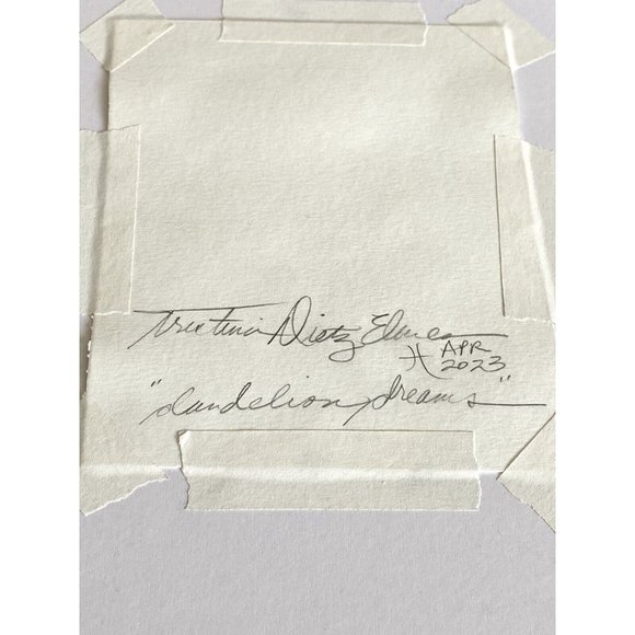 Dandelion Dreams - Original Wall Art Handmade Matted Watercolor Painting 8x10in - Picture 8 of 8